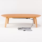 楕円こたつ・本体・タモ材曲木脚・フラットヒーター／ナチュラル