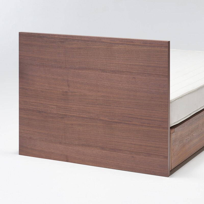 収納ベッド用ヘッドボード・シングル・ウォールナット材 | 無印良品 