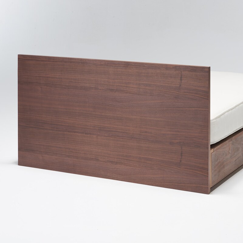 収納ベッド用ヘッドボード・ダブル・ウォールナット材 | 無印良品 