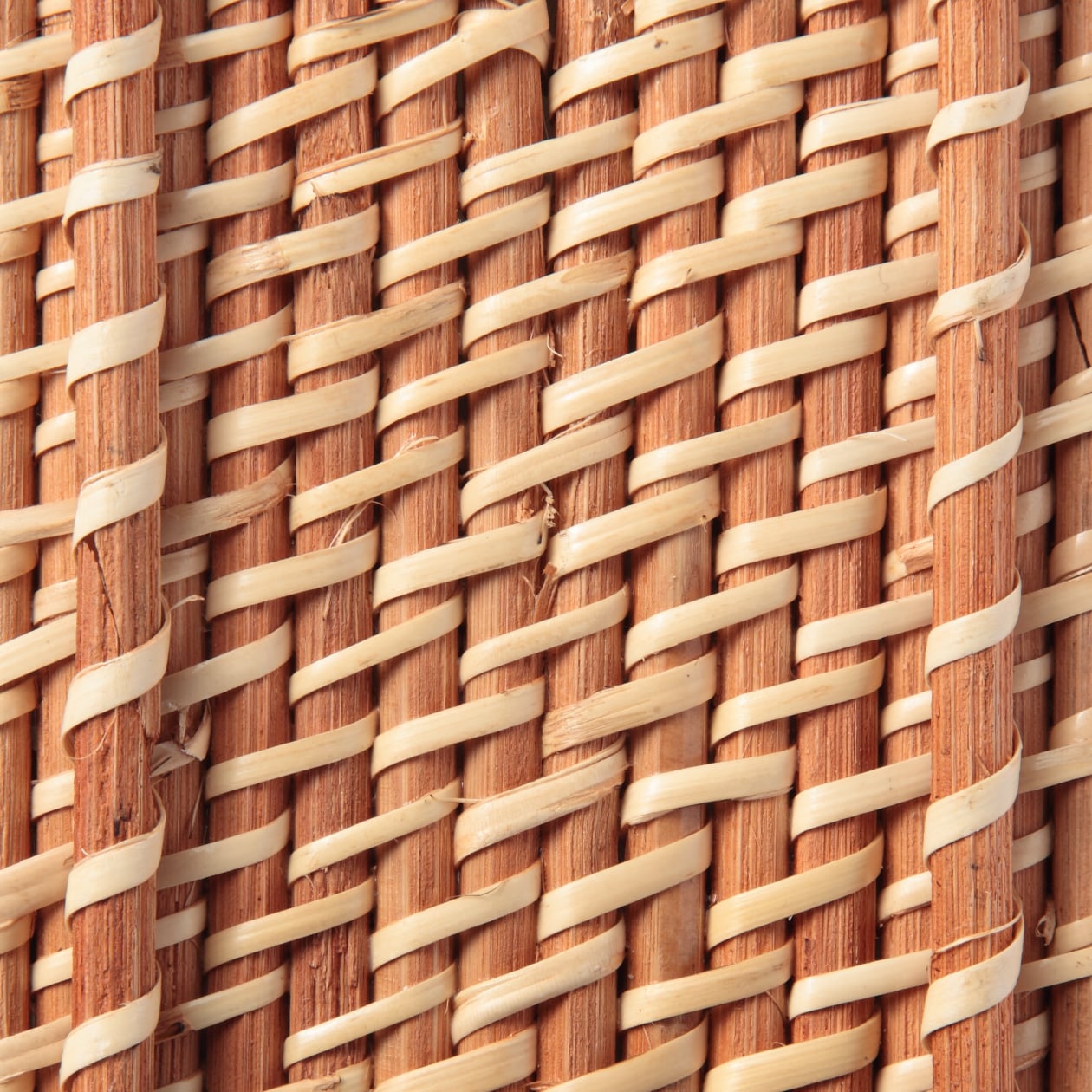 重なるラタン長方形ボックス・ハーフ・浅