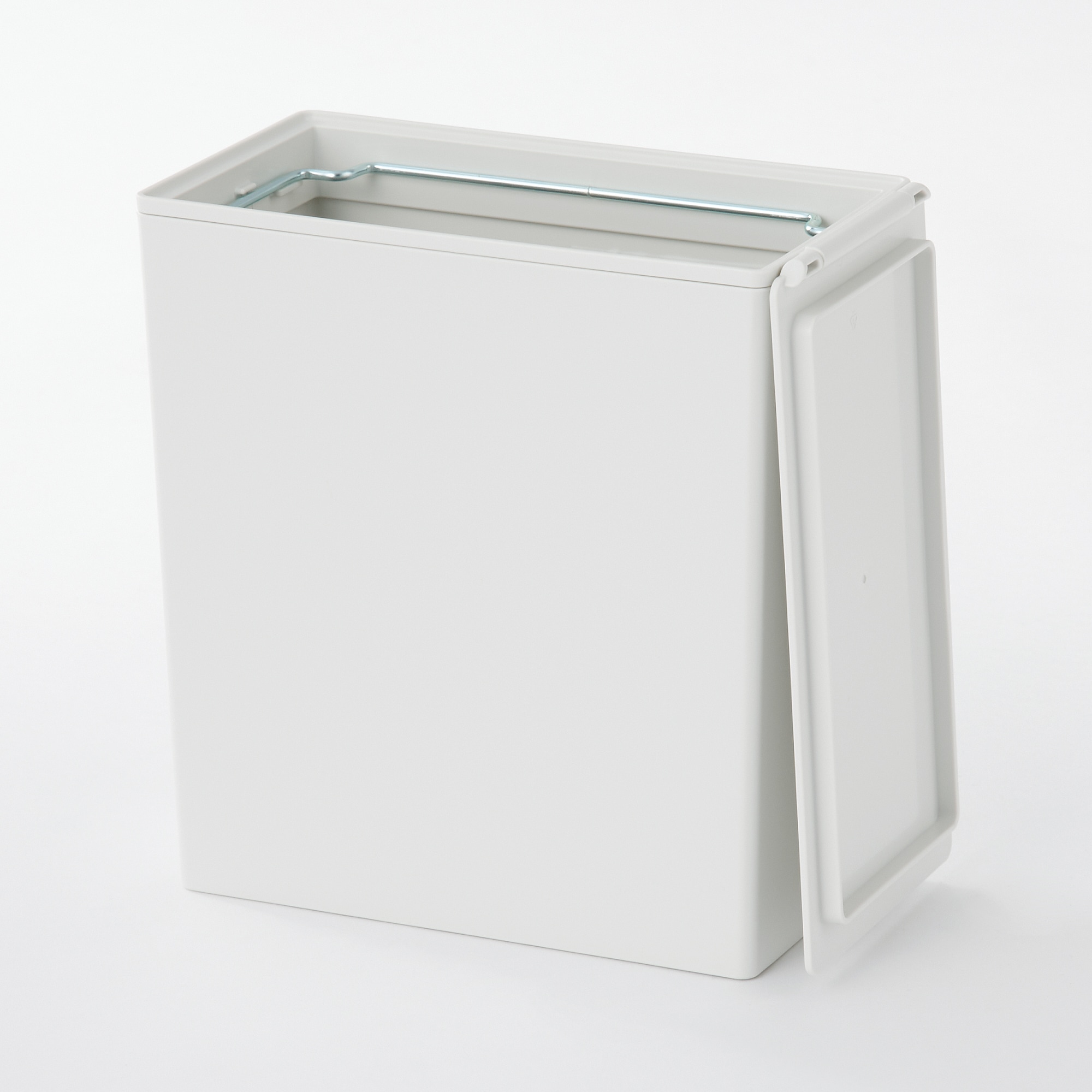 ポリプロピレンごみ箱・角型・袋止め付／小（約３Ｌ）