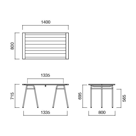 IDEE SOUDIEUX TABLE 1400 ナチュラル SOUDIEUX TABLE 1400｜ダイニングテーブル｜IDEE SHOP Online