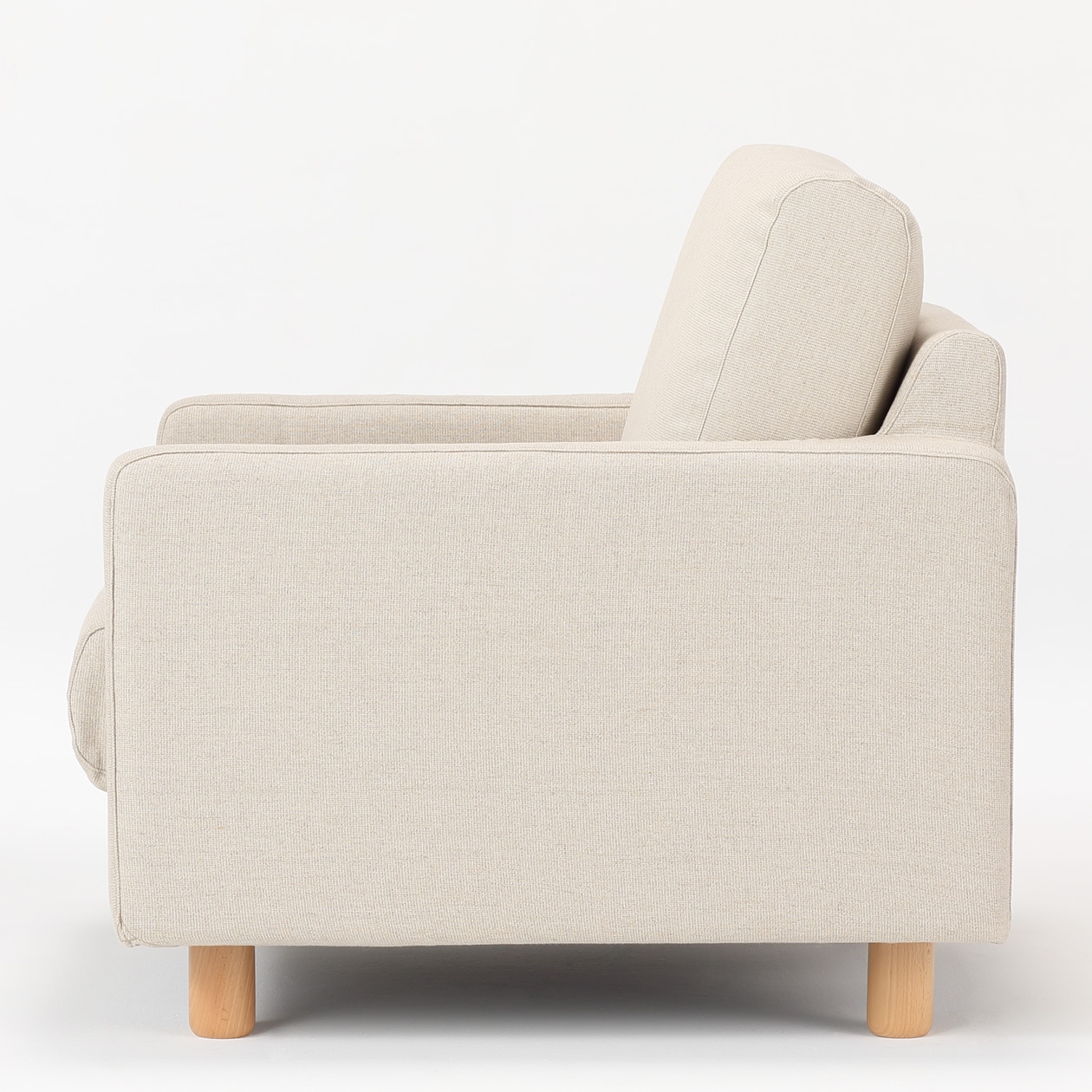 麻綿平織ソファ本体スリムアーム用カバー／生成