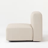 麻綿平織ユニットソファアームレス小用カバー／生成