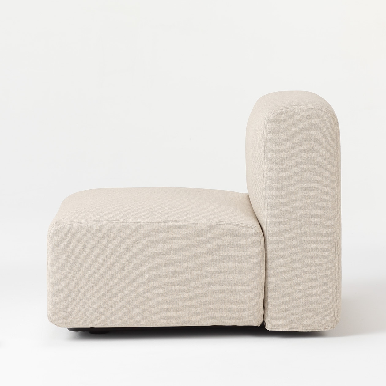 麻綿平織ユニットソファアームレス小用カバー／生成