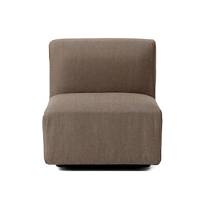 【カバー】麻綿平織ユニットソファアームレス小用カバー／生成