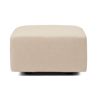 【カバー】麻綿平織ユニットソファオットマン用カバー小用カバー／生成