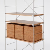 重なるラタン長方形バスケット・特大