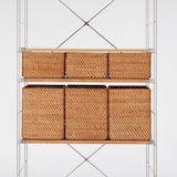 重なるラタン長方形バスケット・特大