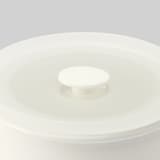 液体とニオイが漏れないバルブ付密閉ホーロー保存容器・丸型