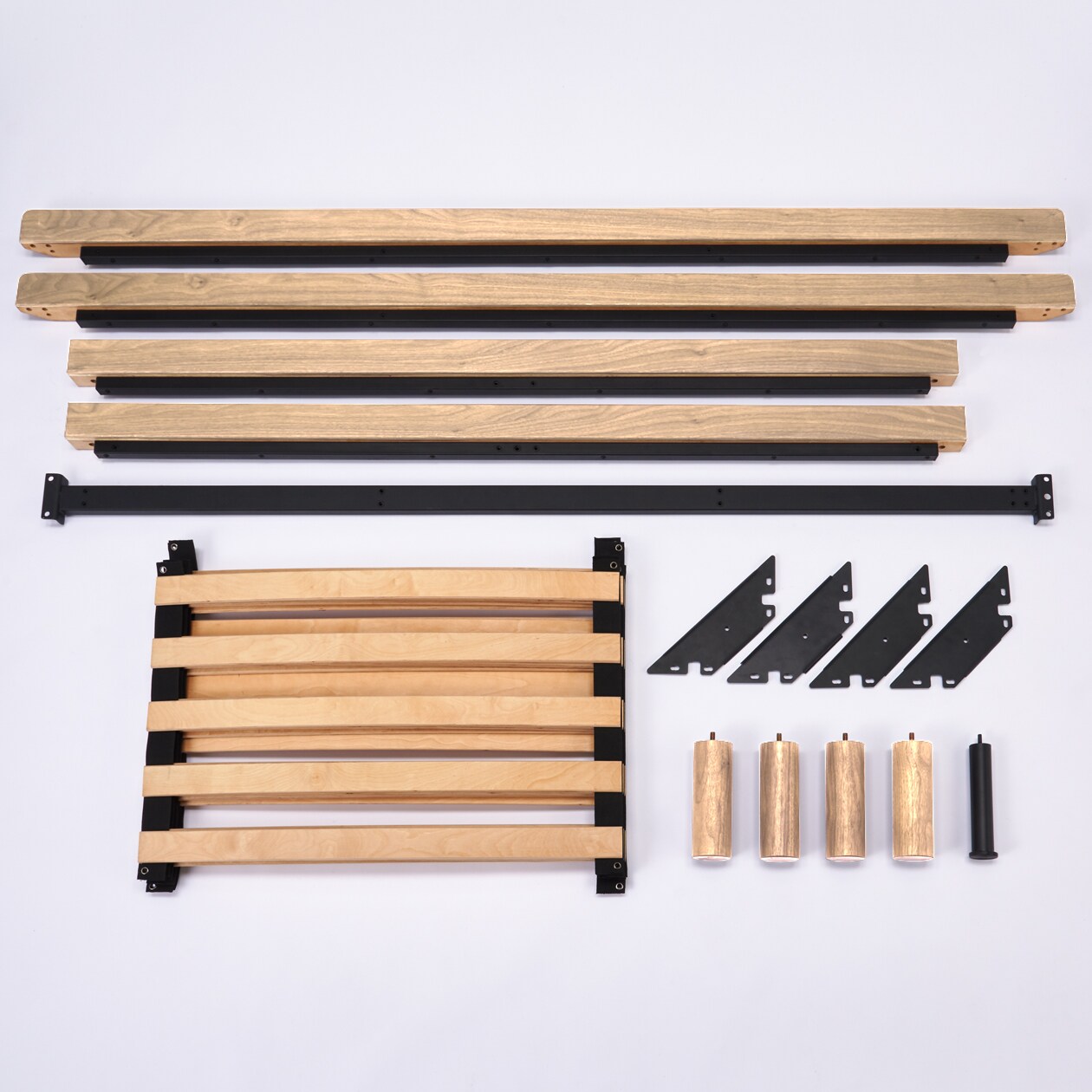 ベッドフレーム・クィーン・オーク材