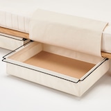 ベッドフレーム用帆布バスケット・大