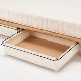 ベッドフレーム用帆布バスケット・大