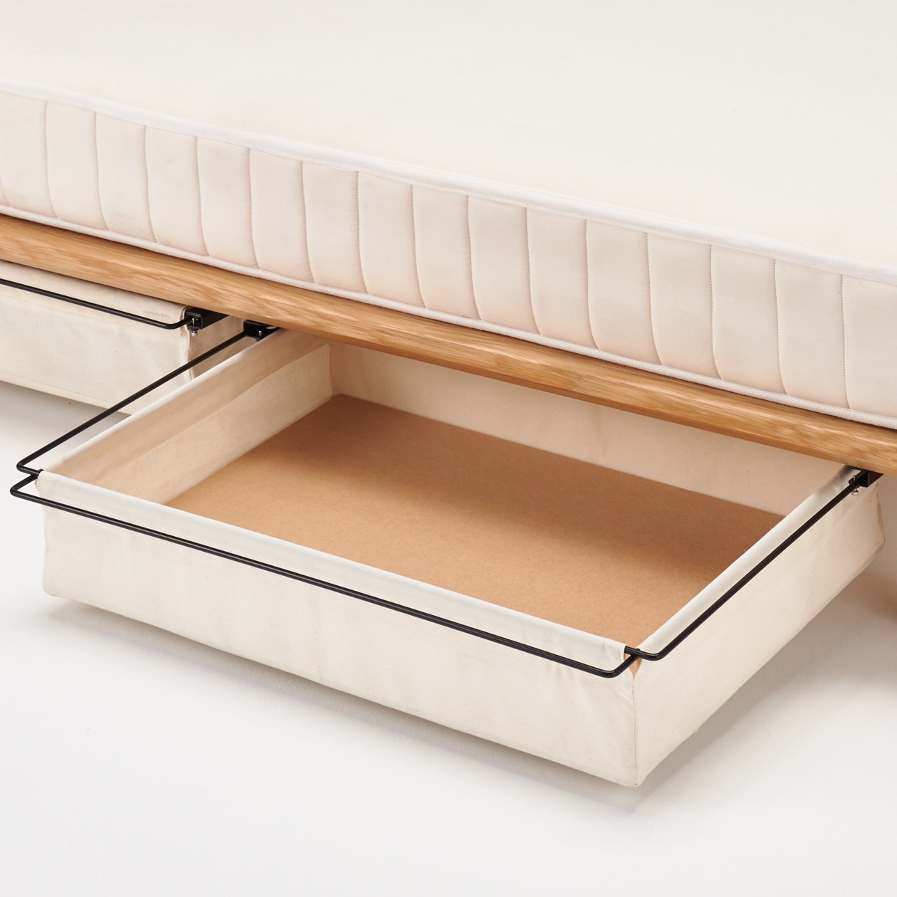 ベッドフレーム用帆布バスケット・大