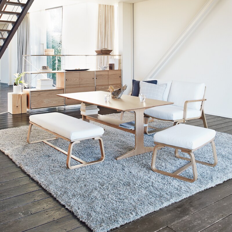 リビングでもダイニングでもつかえるベンチ・1（モールドクッション  