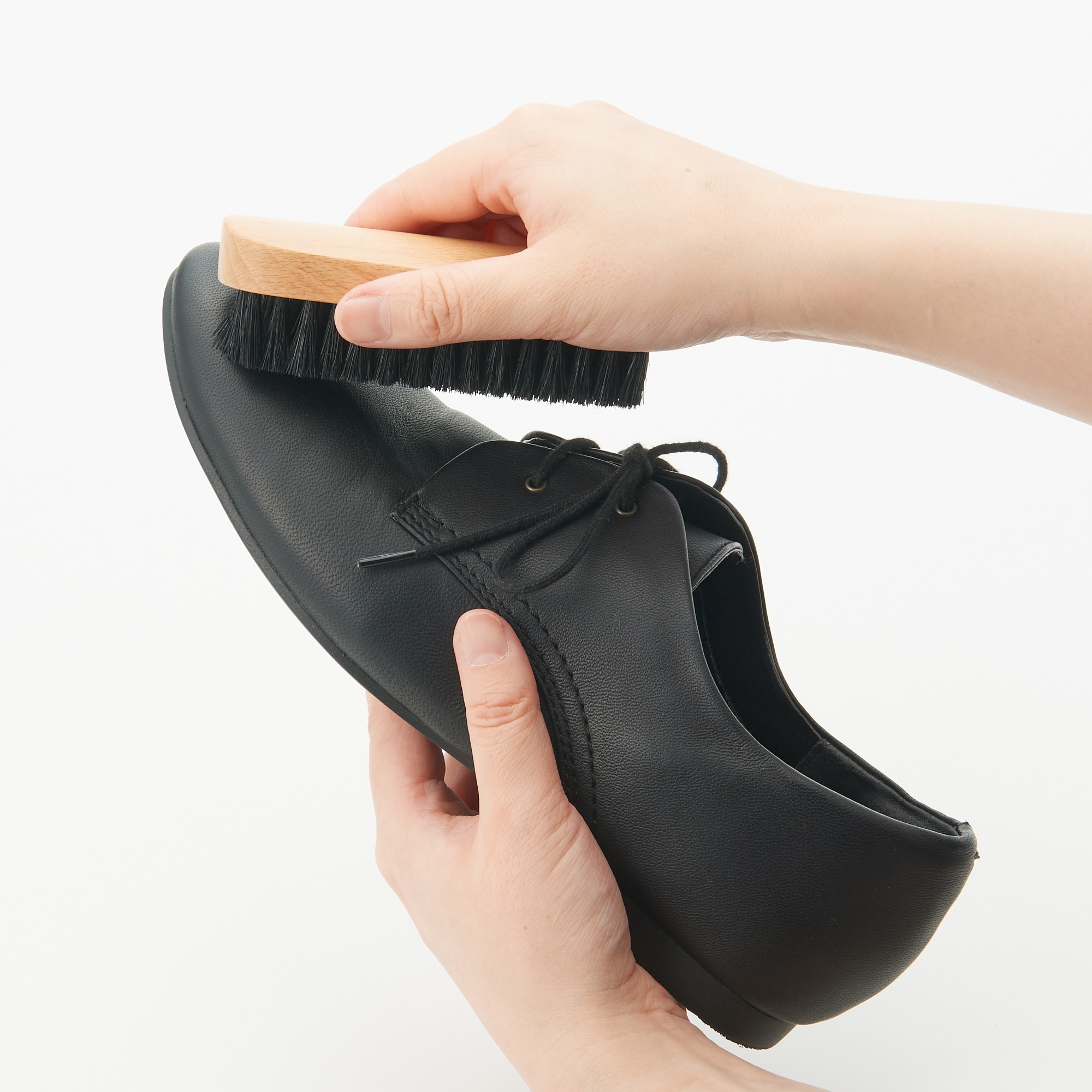 ブナ材くつみがきブラシ