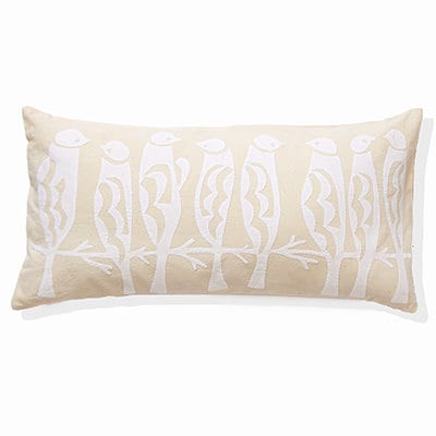 インドアップリケ・カバー付ミニクッション／生成×オフ白