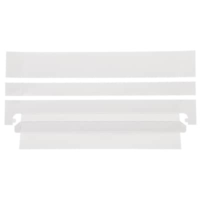 ポリプロピレン収納ケース用フロントインデックス　幅３７ｃｍ引出式・横ワイド用・２枚入り