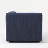 綿デニムユニットソファアーム付小用カバー／ブルー