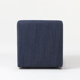 綿デニムユニットソファアームレス小用カバー／ブルー