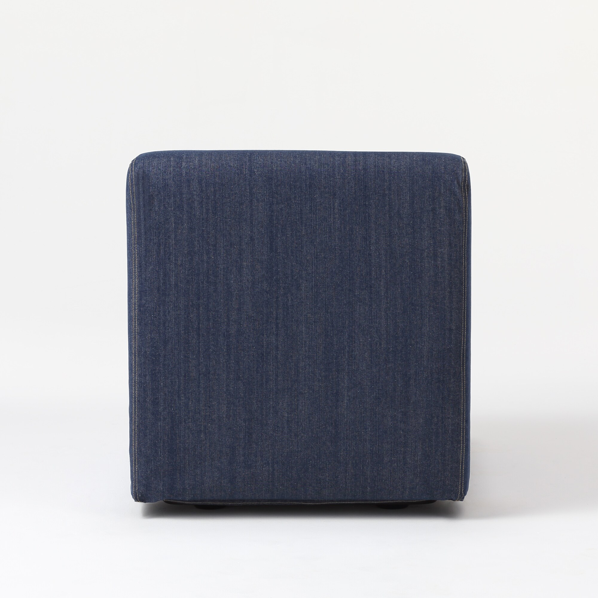 綿デニムユニットソファアームレス小用カバー／ブルー