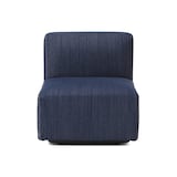 綿デニムユニットソファアームレス小用カバー／ブルー