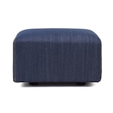 綿デニムユニットソファオットマン小用カバー／ブルー