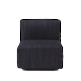 綿デニムユニットソファアームレス小用カバー／ネイビー