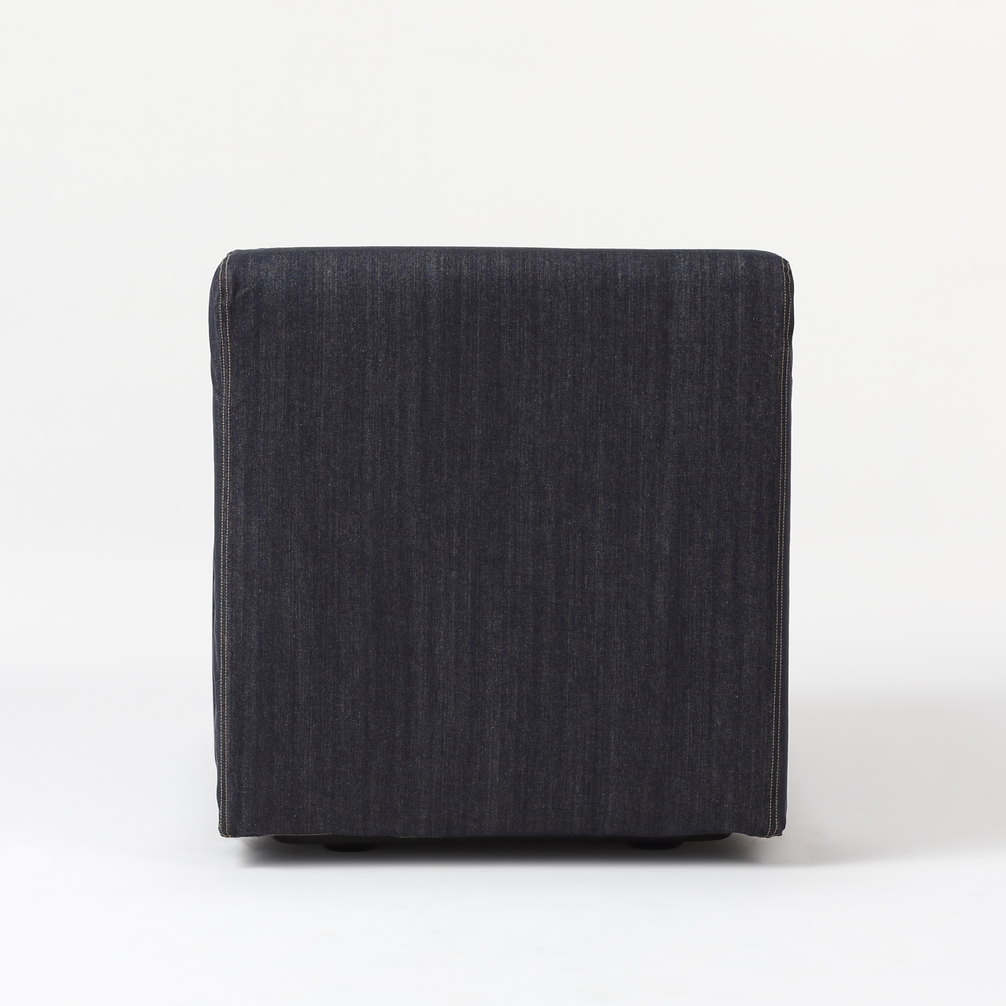 綿デニムユニットソファアームレス小用カバー／ネイビー