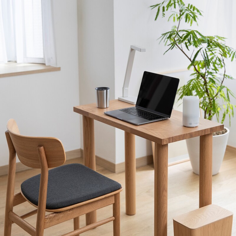 無印良品 150cm X 60cm るいし スチールデスク(ライトグレー)