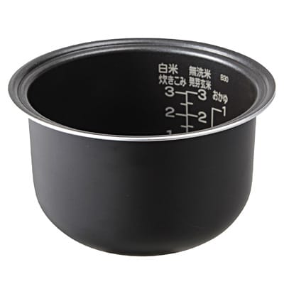 【パーツ】しゃもじ置き付き炊飯器・３合　内釜