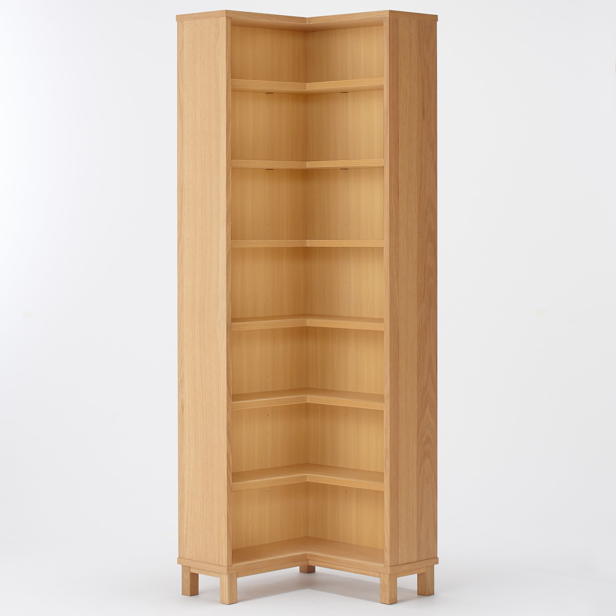 オーク材薄型ラック・コーナー用・大・奥行２２ｃｍ