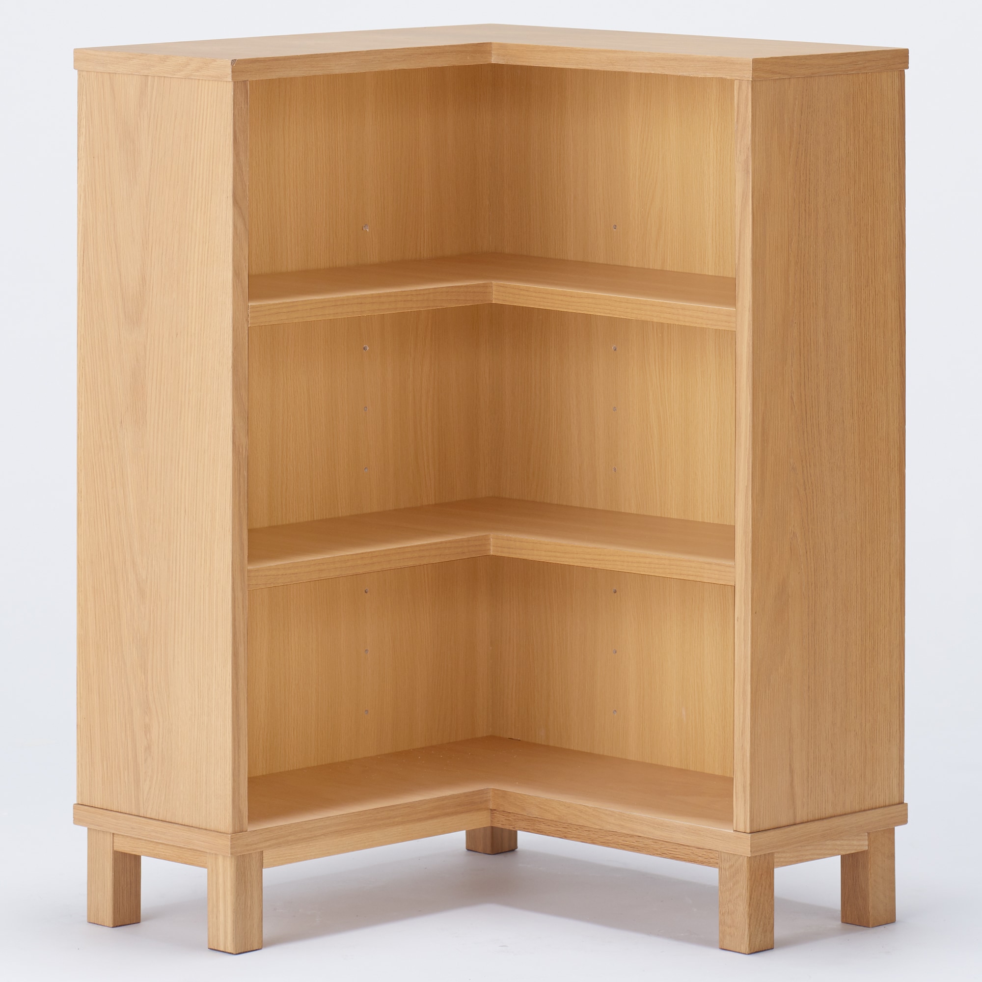 オーク材薄型ラック・コーナー用・小・奥行２２ｃｍ