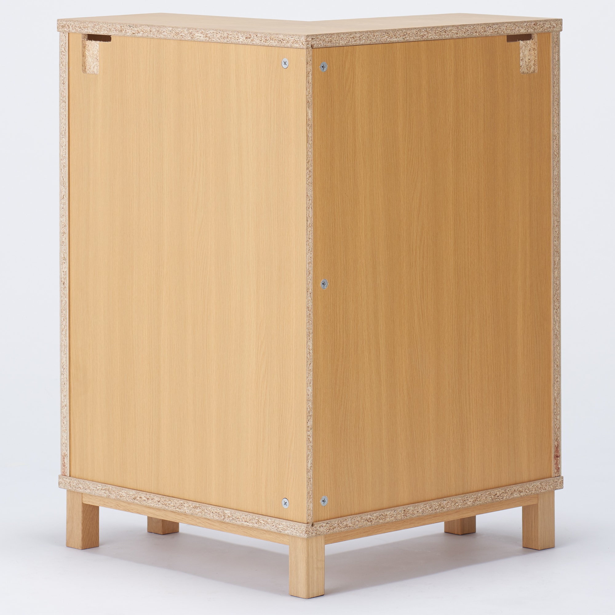 オーク材薄型ラック・コーナー用・小・奥行２２ｃｍ