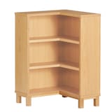 オーク材薄型ラック・コーナー用・小・奥行２２ｃｍ