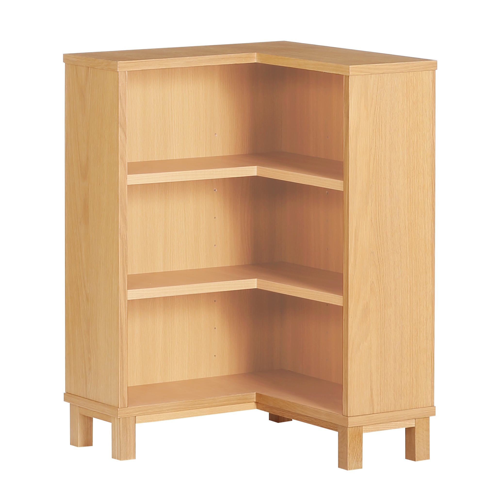 オーク材薄型ラック・コーナー用・小・奥行２２ｃｍ