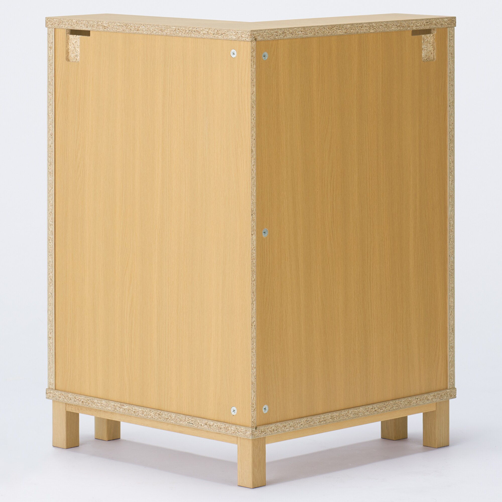 オーク材薄型ラック・コーナー用・小・奥行１６ｃｍ