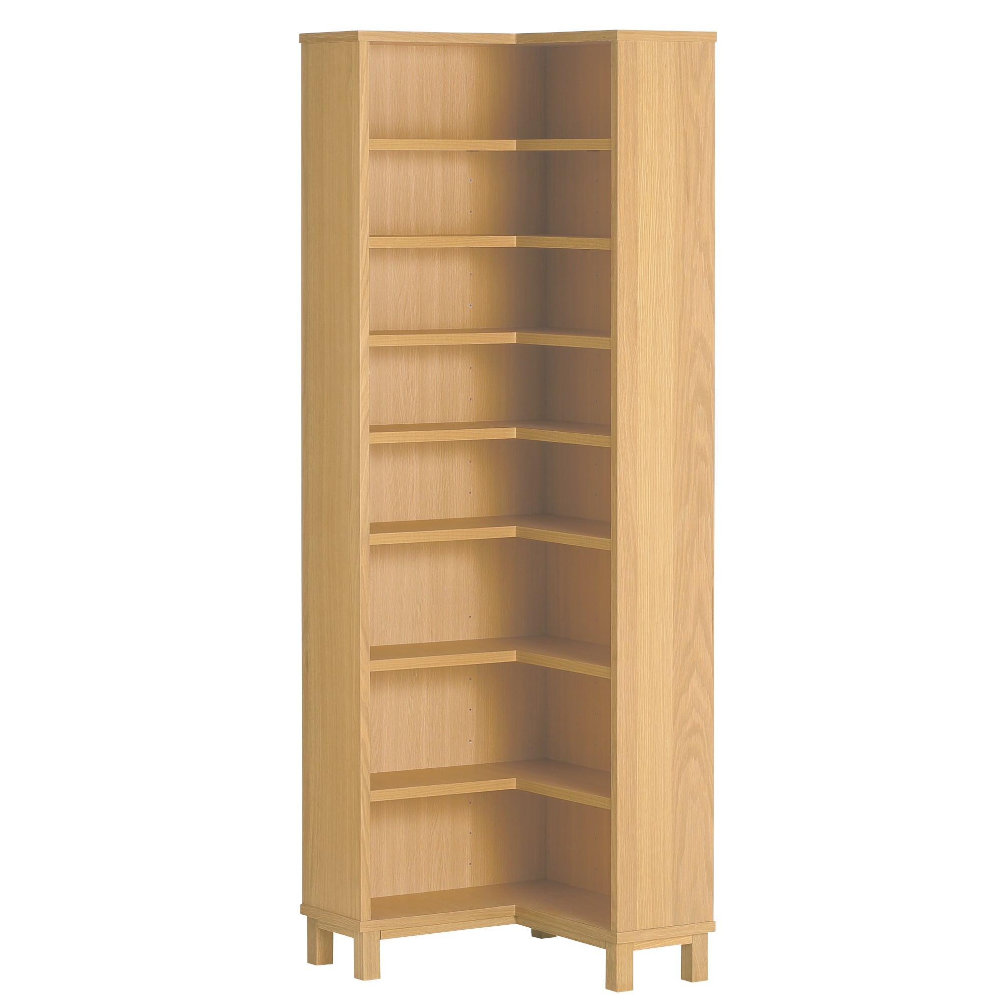 オーク材薄型ラック・追加棚コーナー用・奥行２２ｃｍ