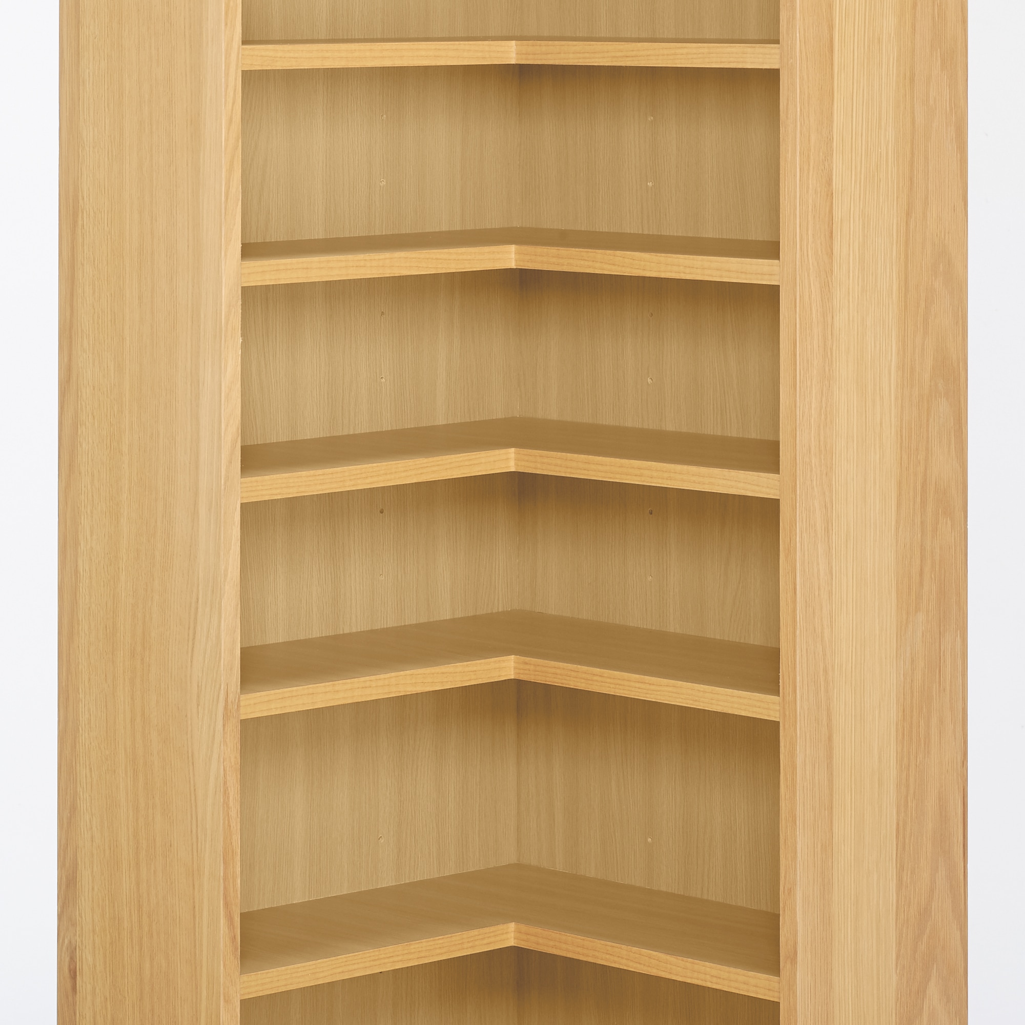 オーク材薄型ラック・追加棚コーナー用・奥行２２ｃｍ