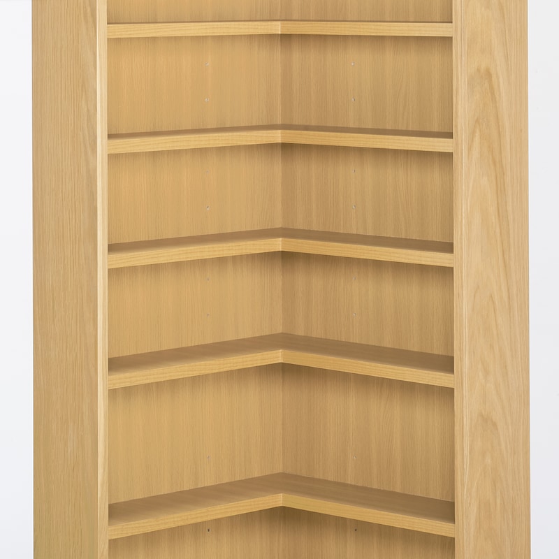 オーク材薄型ラック・追加棚コーナー用・奥行16cm | 無印良品 