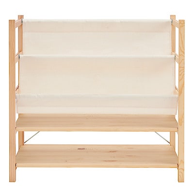 パイン材ユニットシェルフ用・帆布マガジンラック・幅８６ｃｍ用