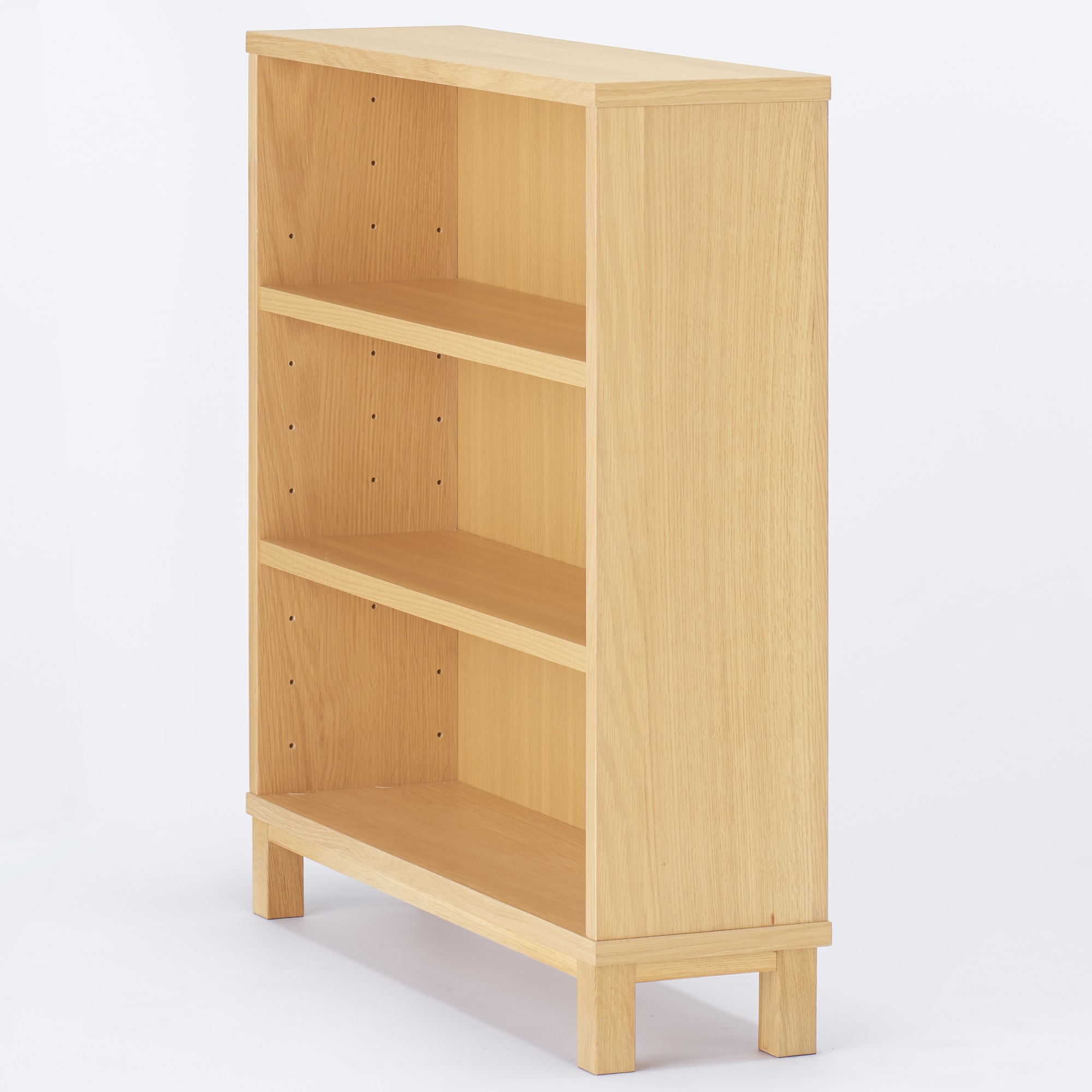 オーク材薄型ラック・ワイド小・奥行２２ｃｍ