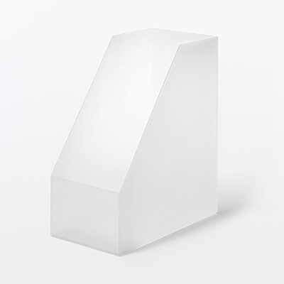 【幅１５ｃｍ】【クリア】ポリプロピレンスタンドファイルボックス・ワイド・Ａ４用