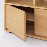 スタッキングキャビネット・木製扉（左右セット）・オーク材