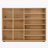 スタッキングキャビネット・幅１６２．５ｃｍ・追加セット・オーク材