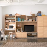 スタッキングキャビネット・幅１６２．５ｃｍ・追加セット・オーク材