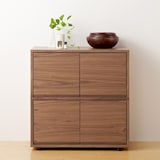 スタッキングキャビネット・幅８２．５ｃｍ・追加セット・ウォールナット材