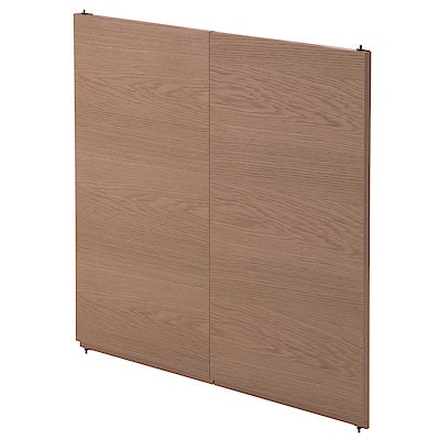 スタッキングキャビネット・木製扉ハイタイプ（左右セット）・ウォールナット材