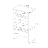 スタッキングキャビネット・デスクユニット・ウォールナット材