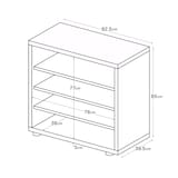 スタッキングキャビネット・幅８２．５ｃｍ・ハイタイプ・基本セット・オーク材